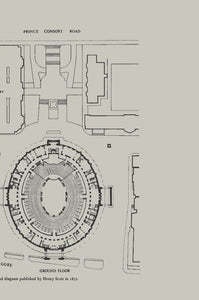 Royal Albert Hall 1915 Architect's Plan Art Print