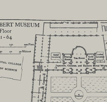 Load image into Gallery viewer, Victoria and Albert Museum London Floor Plan Art Print

