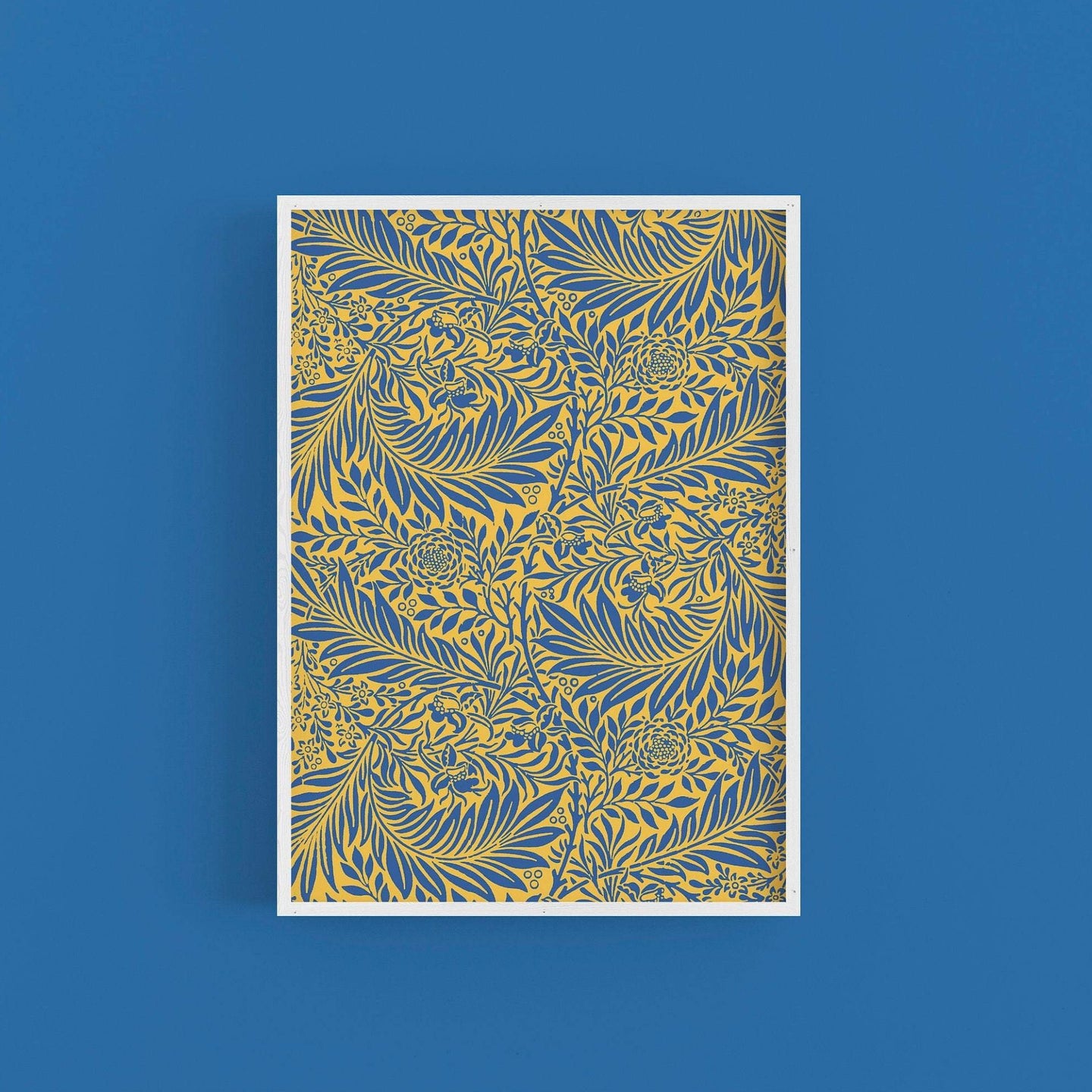 Larkspur William Morris Print, Aspen Gold Princess Blue