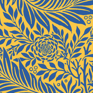 Larkspur William Morris Print, Aspen Gold Princess Blue