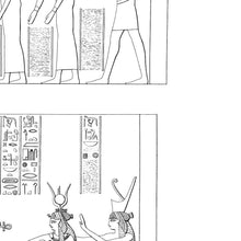 Load image into Gallery viewer, Egyptian Ceremony of Divine Child of Athyr Hieroglyphs Print, No 3
