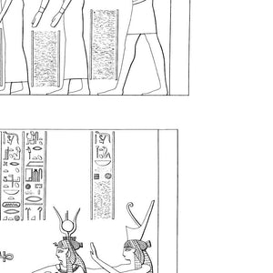Egyptian Ceremony of Divine Child of Athyr Hieroglyphs Print, No 3