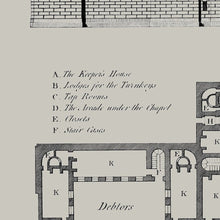 Load image into Gallery viewer, Newgate Prison London Floor Plan Print
