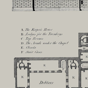 Newgate Prison London Floor Plan Print