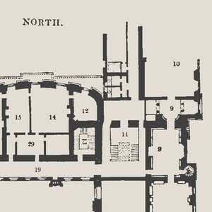 Chatsworth House First Floor Plan Print