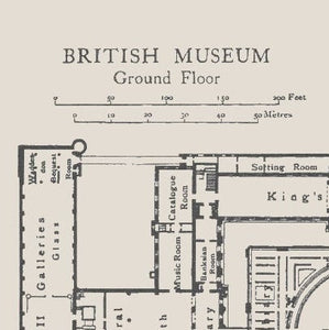 British Museum Ground Floor Plan Print