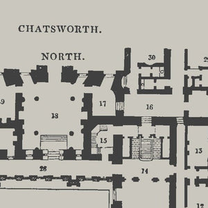 Chatsworth House Ground Floor Plan Print