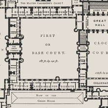 Load image into Gallery viewer, Hampton Court Palace Floor Plan Print
