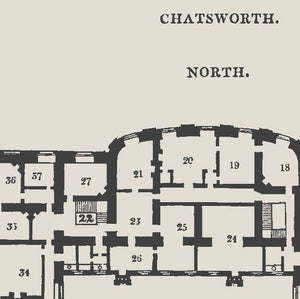 Chatsworth House Second Floor Plan Print