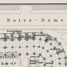 Load image into Gallery viewer, Notre Dame Cathedral Paris Floor Plan Print
