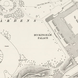 Buckingham Palace London Vintage Street Map Print