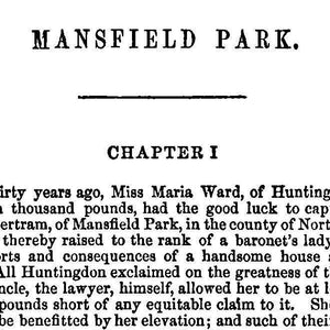 Mansfield Park Jane Austen Greeting Card
