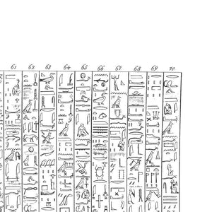 Ramesses IV Egyptian Hieroglyphs Print No 9