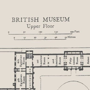 British Museum Upper Floor Plan Print