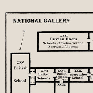 National Gallery London Floor Plan Print