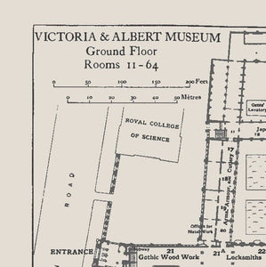 Victoria and Albert Museum London Floor Plan Art Print