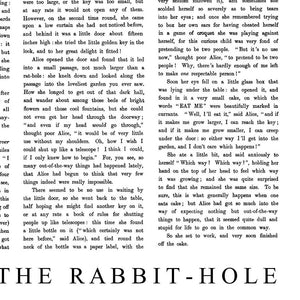 Alice's Adventures in Wonderland Text Print