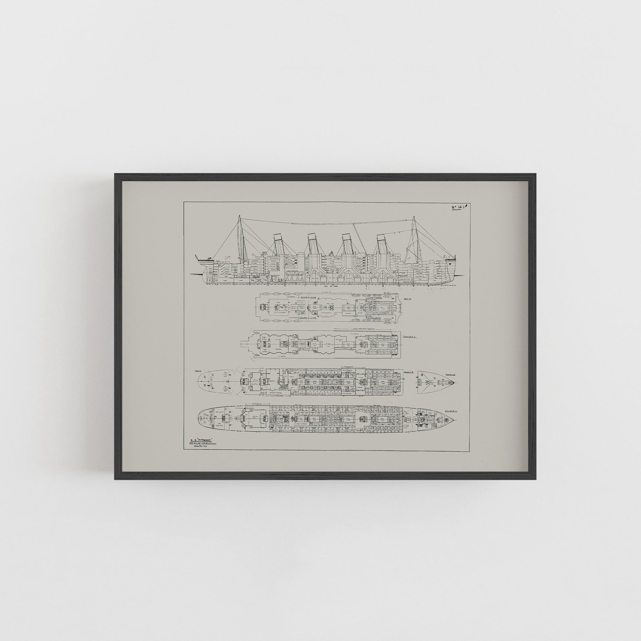 Titanic Ship Blueprint Poster – Bibliotography